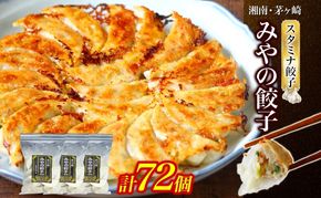 みやの餃子 スタミナ餃子 24個×3セット ラー油付き 餃子 ギョーザ ギョウザ 冷凍 お店の味 専門店 餃子専門店 国産 手づくり にんにく ラー油 一人暮らし 備蓄 ストック お取り寄せ 送料無料 神奈川県 茅ヶ崎市