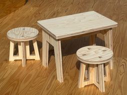 木製キッズテーブルセット 【2112】