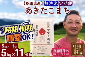 ※令和7年産※《定期便11ヶ月》秋田県産 あきたこまち 5kg【無洗米】(5kg小分け袋) 2025年産 お届け時期選べる お届け周期調整可能 隔月に調整OK お米 すずき農産|szap-30311