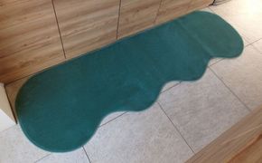 diw0348 北欧風キッチンマット ラグマットタイプ 65×255cm ピーナッツ型 フォレスト 抗菌防臭 SEK 織人しきもの屋工房