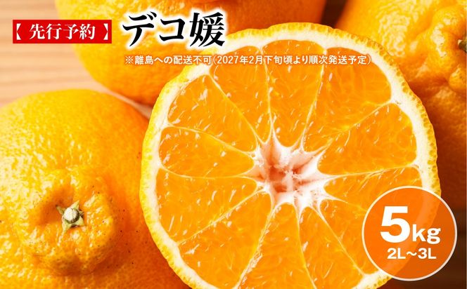 【先行予約】デコ媛 5kg（2L～3L）※離島への配送不可（2027年2月下旬頃より順次発送予定） IKTAR008