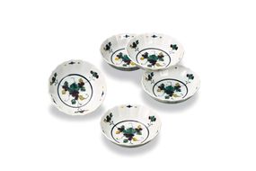 3.8号小鉢揃　ぶどう  錦泉窯