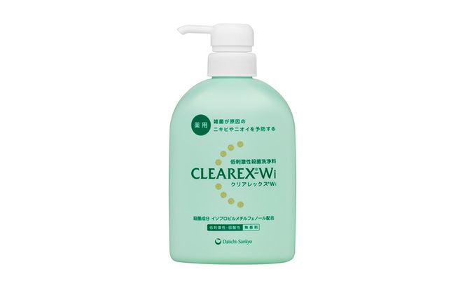クリアレックスＷi 450mL１本、詰替用７個セット 全身洗浄料 ボディソープ 薬用 低刺激性 殺菌洗浄料 弱酸性 無香料 殺菌 消毒 体臭 汗臭 にきび 第一三共ヘルスケア 東京都 墨田区