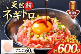 天然 マグロ ネギトロ まぐろたたき 小分け 60g ×10 計600g FY02