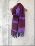 ito to iro 手染め・手織り仕上 メリノウール100％ クラックル織りストール ファッション小物 