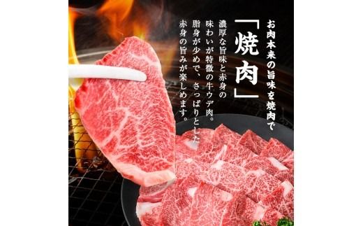 鹿児島県産黒毛和牛赤身ウデ焼肉 (計1kg・200g×5P) a5-379