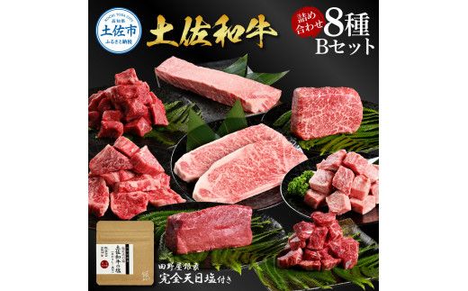 土佐和牛詰め合わせ8種Bセット 長期熟成肉 8種 詰め合わせ セット 田野屋銀象 完全天日塩付き 牛肉 肉 お肉 和牛 国産 牛 赤身 ヒレ カルビ ロース ブロック【株式会社LATERAL】 [BQAU067]
