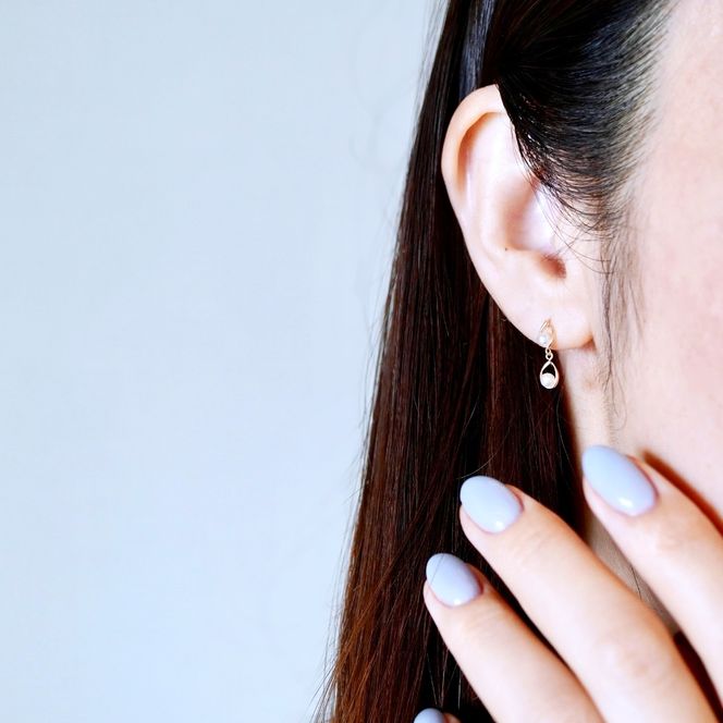 K10YG(10金) イエローゴールド 揺れる ベビーパール ピアス (5mm) 保証書付 2126 242-041