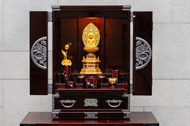 仙台箪笥 仙台仏壇18号 木地呂漆調 KHB-20D 高級 工芸品 伝統|06_kyk-031001