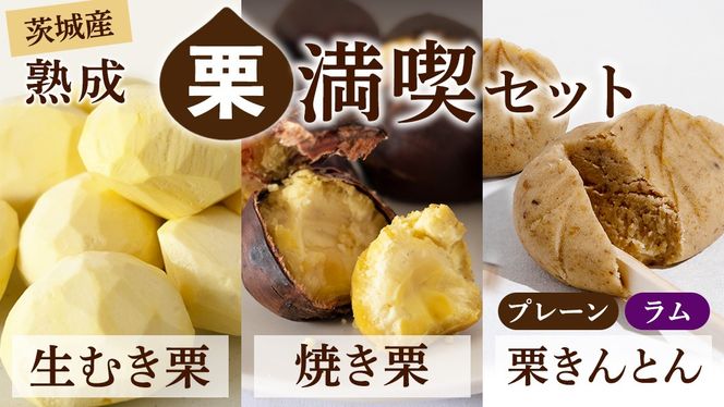 【 吉原農場 の 完熟栗 】熟成 栗 満喫 セット ( 栗の深雫 プレーン3個 ＆ ラム3個入 ) 令和7年産 栗の深雫 完熟  生むき栗 焼き栗 栗きんとん プレーン ラム くり クリ 栗ごはん おかし お菓子 果物 フルーツ 数量限定 旬 秋 冬 正月 おせち [CX034ci]