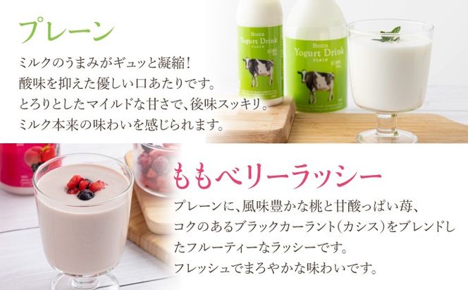 北海道 牧家 Bocca プリン 三昧 4種 各2個入 計8個 ドリンク 大 500g セット 飲むヨーグルト ラッシー 食べ比べ プリン スイーツ なめらか ミルク