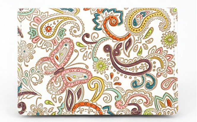 パスケース ペイズリー 文庫屋大関 名刺入れ カードホルダー 名刺ケース 名刺ホルダー カード入れ 定期入れ 定期ケース 雑貨 生活雑貨 小物 革小物 革製品 本革 日用品 民芸品 工芸品 東京 東京都 墨田区