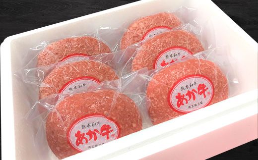 FK7-0253_あか牛100％ハンバーグセット（120ｇ×6個） 牛肉 あか牛 ハンバーグ 冷凍 九州 熊本県 熊本 嘉島