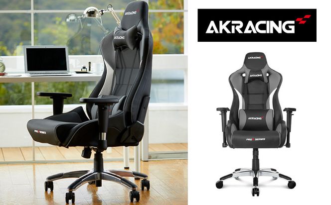 099H3161 【ふるさと納税限定】AKRacing Pro-X Gaming Chair (Grey) JP エーケーレーシング ゲーミングチェア（ヘッドレスト・ランバーサポート付き）