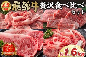 A5等級　飛騨牛贅沢食べ比べセット【0016-071】