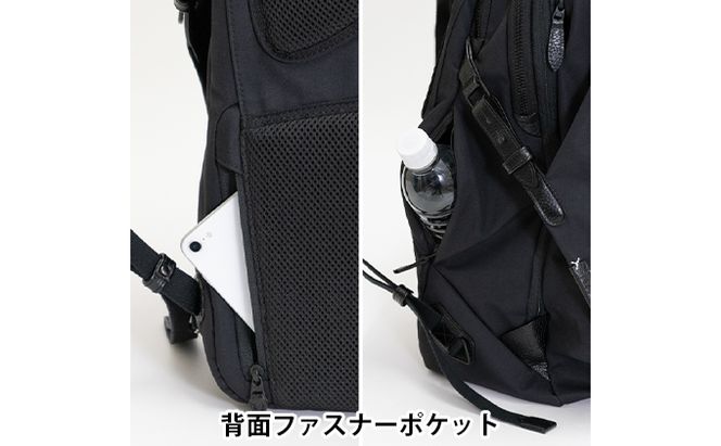 yezoLABO Momonga ユーティリティバックパック M No.8800377 ファッション小物 リュック 黒 通勤 通学 社会人 学生 出張 PCが入る ファイル収納 エキスパンド機能 日本製 国産 北海道 赤平市