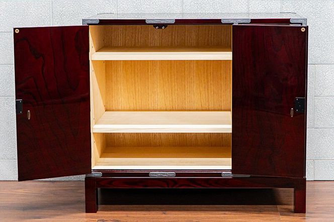 仙台箪笥 三尺キャビネット 木地呂漆塗り（お申込書返送後2ヵ月～5ヵ月程度でお届け）工芸品 伝統 [仙台箪笥 タンス たんす 三尺キャビネット 木地呂漆塗り 高級 工芸品 伝統 欅産業 宮城県 利府町]|06_kyk-780101