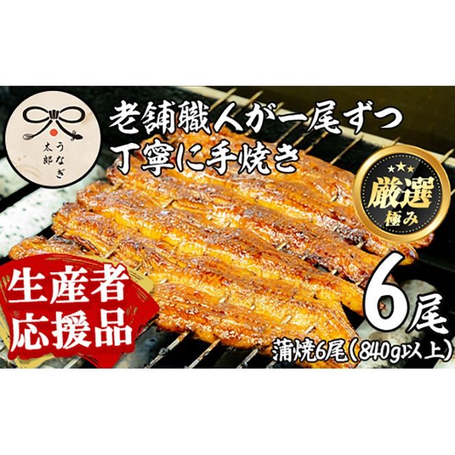 【0783712a-om】【生産者応援品】鹿児島県産東串良町のうなぎ蒲焼(6尾・計840g以上・秘伝のタレ付き)＆きざみ鰻セット うなぎ 高級 ウナギ 鰻 国産 蒲焼 蒲焼き たれ 鹿児島 【うなぎ太郎】