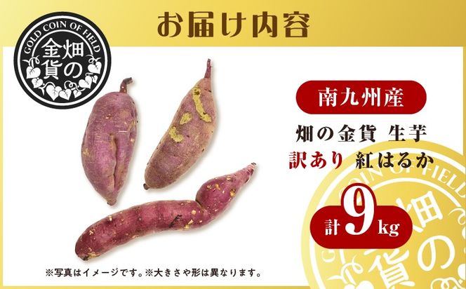 畑の金貨　生芋　訳あり紅はるか9kg　K181-007