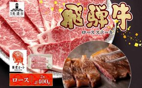 飛騨牛 ロースステーキ 200g×2枚 計400g ロース ロース肉 ステーキ ステーキ肉 飛騨牛ステーキ 肉 牛肉 牛 和牛 国産 国産牛 日本産 国内産 BBQ 焼き肉 焼肉 小分け 冷凍保存 お肉 お取り寄せグルメ ご当地 送料無料 岐阜県美濃市