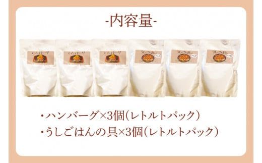 BX003　雨情の里牛ハンバーグ・うしごはんの具セット