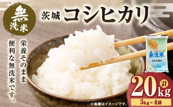 令和7年産 茨城コシヒカリ 無洗米 20kg（5kg×4袋） |  米 お米 おこめ 白米 こしひかりごはん 国産