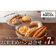 a984 ハコスおすすめのパン詰合せセット(計7種)【bakery hacos】姶良市 パン 冷凍パン 詰め合わせ 惣菜パン 菓子パン パイ アップルパイ めんたいフランス クランベリーチーズ メロンパン 練乳小豆フランス 大納言 ブール