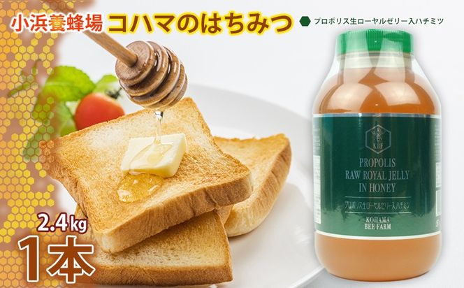 コハマのハチミツ 2.4kg 1本（プロポリス入） 国産 はちみつ ハチミツ 蜂蜜 hatimitu ハニー HONEY 蜜 プロポリス 瓶詰 大容量 グルメ 健康 朝食 プレゼント ギフト 贈答 内祝い 沖縄県産 沖縄