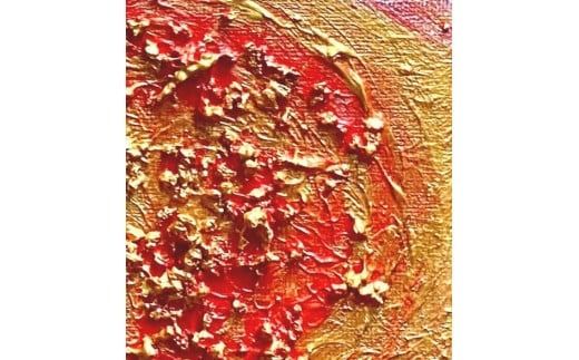富士山溶岩パワーアート「春雪赤富士」 溶岩 絵画 アート 額入り ナチュロック 富士山 山梨 富士吉田