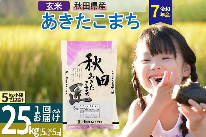 【玄米】＜令和7年産＞ 秋田県産 あきたこまち 25kg (5kg×5袋) 25キロ お米 匠 [サンファーム西木 玄米 あきたこまち ごはん 米 お米]|02_snk-020901s