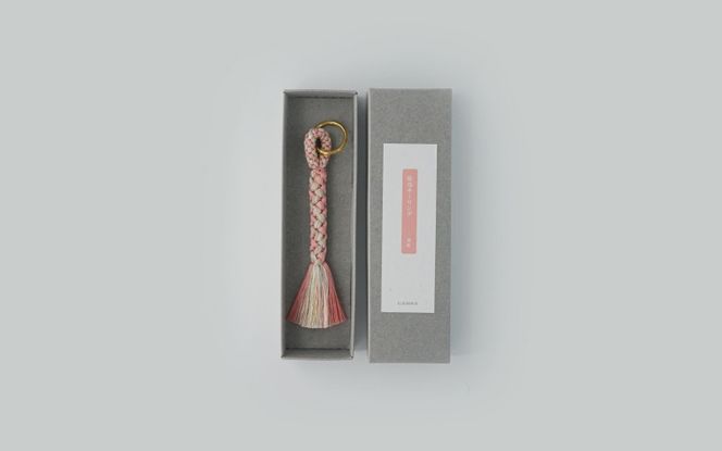 《5色展開》伊賀くみひも　除電キーリング《薄紅》 【mtsm0001-1】