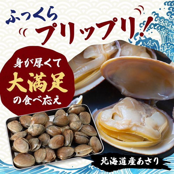 12カ月 定期便 北海道 厚岸産 ボイル 冷凍 あさり 360g (180g×2パック)【丸弘水産】[ 冷凍 貝 砂抜き済 魚介 海鮮 料理 パスタ 味噌汁 具 便利 小分け 味噌汁 酒蒸し 簡単調理 ] 