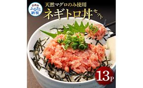 【CF-R7hbk】KGP031　天然マグロのタタキ丼セット 65g×13パック 高知県 返礼品 12000円 海鮮 天然 まぐろたたき まぐろ ネギトロ丼 海鮮丼 お寿司 軍艦巻き 手巻き寿司 おかず 使いやすい 便利 かんたん 冷凍 小分け 個食 一人暮らし お手軽 おいしい 赤身 13人前 どんぶり