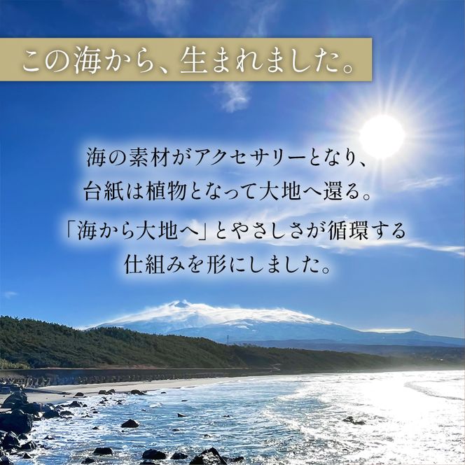 【選べる一点もの】秋田県にかほ市の海から生まれた 唯一無二のアップサイクルアクセサリー【数量限定】海洋プラスチック再生 シードペーパー付き サステナブル