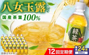 【全12回定期便】八女 玉露入り 緑茶 500ml × 24本 糸島市 / スターナイン お茶 ペットボトル [ARM017] お茶 ペットボトル 500ml 24本 送料無料 緑茶 国産 常温