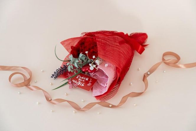 G1699m 【母の日】泉州タオルフラワー 花束アレンジ Sサイズ