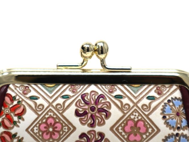 【文庫屋大関】印鑑ケース　花菱【皮革工芸品】 ファッション小物 民芸品 