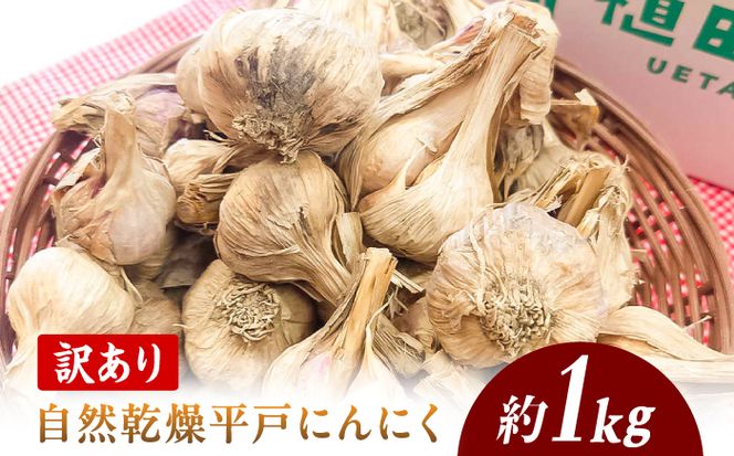 訳あり 平戸にんにく 約1kg 〈2026年6月10日～2026年10月31日〉乾燥 ニンニク 平戸にんにく 訳アリ わけアリ 不揃い 型崩れ 自然乾燥 大量 大容量 常温 配送 数量限定 高知県産 高知県 土佐市【株式会社 植田ファーム】[BQAT006]