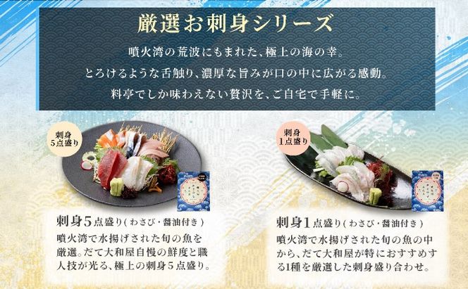 噴火湾そのまんま お刺身1点盛り(わさび・醤油付き)3箱 旬菜一鮮 だて大和屋 厳選 魚介 海鮮 刺身 刺し身 小分け 新鮮 魚介類 魚貝類 加工食品 贈答 ギフト 贈り物 ご褒美