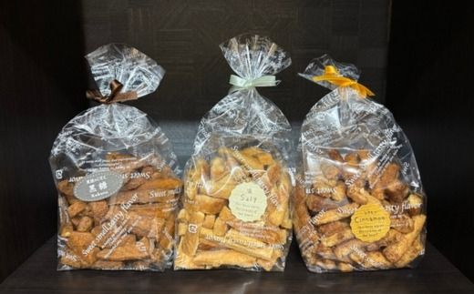 我が家のらすく達（袋）おまかせ3種詰め合わせ | ラスク 手作り 食べ比べ シェア 洋菓子 焼菓子 スイーツ おやつ お菓子 ギフト プレゼント 贈り物 お歳暮 お土産 手土産 ご当地 お取り寄せ ※離島への配送不可