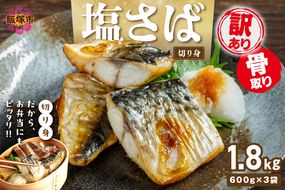 【A8-092】【訳あり】骨取り 塩さば切り身(600gx3袋)