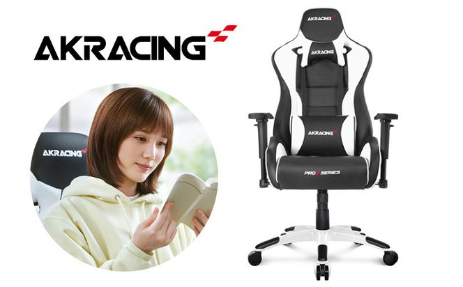 099H3162 【ふるさと納税限定】AKRacing Pro-X Gaming Chair (White) JP エーケーレーシング ゲーミングチェア（ヘッドレスト・ランバーサポート付き）