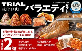 牛肉 豚肉 鶏肉 肉セット 2kg 牛肉プルコギ 牛バラ 豚バラ ヤンニョムチキン 豚ロース 味付け肉バラエティセット 焼肉 生姜焼き 国産豚ロース 冷凍 タレ漬け 味付き 簡単調理 惣菜 牛 豚 鶏 どなたでも食べられる お取り寄せ 福岡