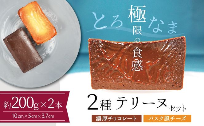 【テリーヌ専門店L】（約２００g）濃厚チョコレート・バスク風チーズ2種のテリーヌセット【グルテンフリー・保存料不使用】 スイーツ H173-038