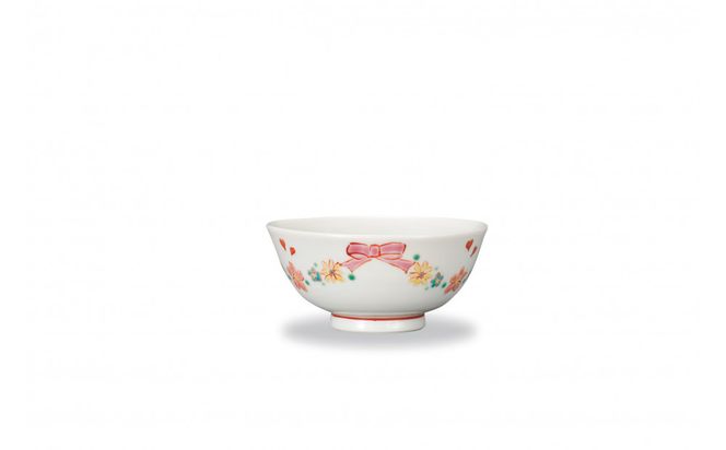 九谷焼プチ飯碗　リボン　前田敦子作 a02 焼き物 民芸品 工芸品 インテリア 食器 茶碗 172111_CY3102