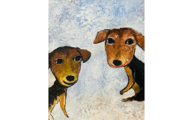 アーティストが描く愛しいペットのポートレート　F30号 142069_DK013