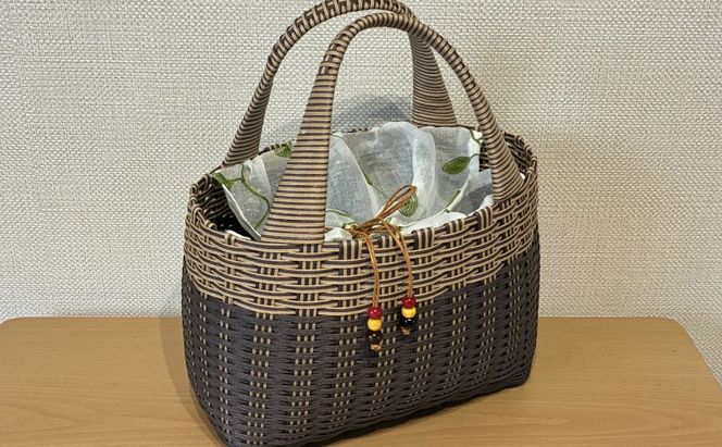 【選べるカラー】かご クラフトカゴバック丸型