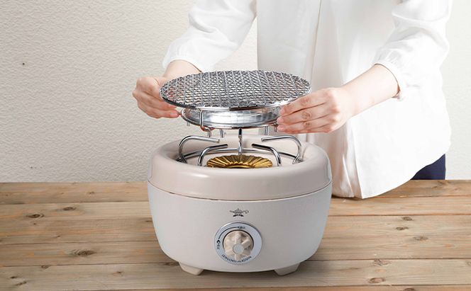 アラジン ポータブルガスコンロ ヒバリン 緑 播州百日どり 1.2kg セット SAG-HB01FG