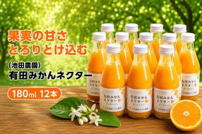 みかん ネクター 100％ ジュース / 温州みかん 有田みかん 果汁 無添加 柑橘 和歌山 15000円 180ml ※北海道・沖縄・離島への配送不可 //drink【ikd100-to180-12A】