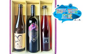 蔵元のこだわり 讃岐の地酒セットB(さぬきワイン・小豆島酒造・勇心酒造) お酒 日本酒 純米酒 赤ワイン 